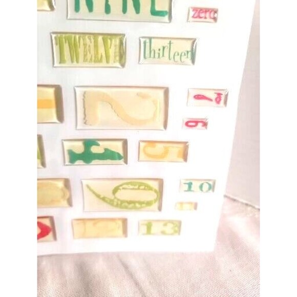Tim Holtz Epoxy Stickerz  Numbers Junk Journal number stickers - Picture 5 of 6